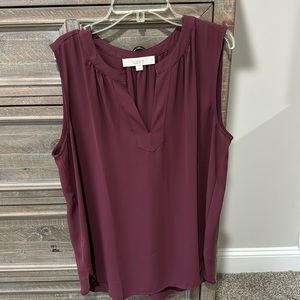 loft sleeveless blouse size large